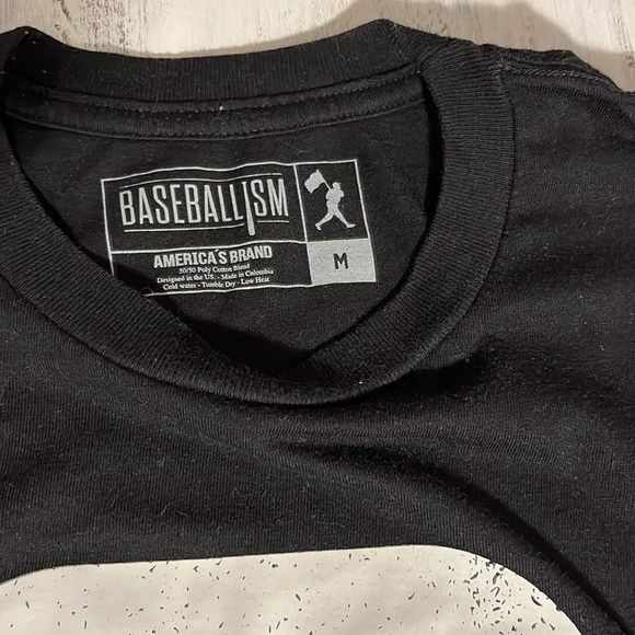 Baseballism 3Up 3Down Black Tshirt, Sz M - Picture 2 of 7